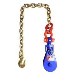 2T Snatch Block with Chain, 3” Single Sheave Snatch Block with Swivel Shackl…