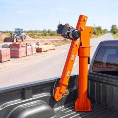 Uimoso Electric Pickup Truck Crane 2200 lbs with Foldable Steel Design and Winch