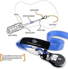 10 Ton Winch Snatch Block Towing Pulley Blocks 22,000 LBS Capacity, Offroad R…