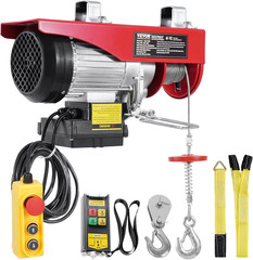 Electric Hoist, 1320 Lbs 120V Electric Winch with 328 Ft Wireless & 14 Ft Wired