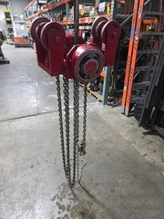 Chester Zephyr Chain Hoist 1 Ton Capacity 8′ Lift Length, Trolley Army Type