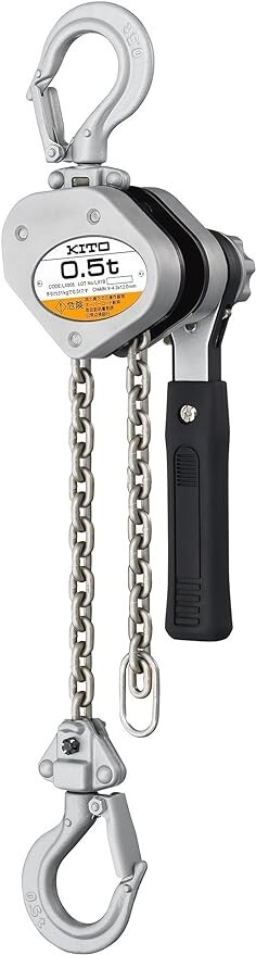 Kito LX005 Lever Block, 0.5t Load, 1.2m Lift – LX Type, New from Japan