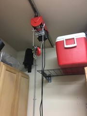 440 lb Electric Hoist Overhead Power Lift 120V Crane Lift With Remote Control
