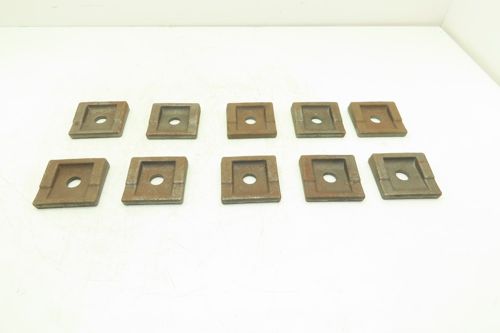 Acco Bridge Crane Rail Support Clamp Plate Cast Iron 2-1/2 x 2-3/4″ Lot of 10