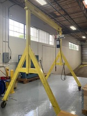Spanco 2-Ton A-Frame Gantry Crane with 2-Ton Coffing Hoist