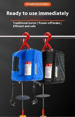 Miniature Electric Hoist 220v Crane Portable Remote Control Home Crane Lifter