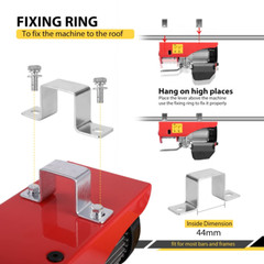 Powerful 440 Lbs Electric Hoist with Remote, 38Ft Lift, ETL Listed