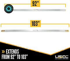 Adjustable Steel E Track Load Bars 92″-103″ (2-Pack) – 1,500 LBS Capacity NEW