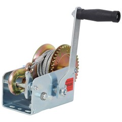 2500 LBS Hand Winch with 32.8 FT Steel Cable, Galvanized, Two-Way Ratchet