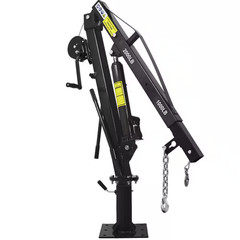 Hydraulic Pickup Truck Crane with Hand Winch, Pickup Truck Bed Hoist Jib Crane-