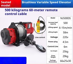 Brushless Adjustable Speed Variable Frequency Small Diamond Elevator 220V Crane