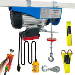 880Lb Electric Hoist, 2-in-1 Remote/Wired Control, 110V, 65.6Ft Lift Height