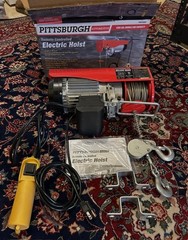 PITTSBURGH 120 Volt, Electric Hoist with Remote Control, Cable Length 48ft