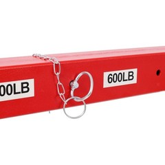 Pickup Truck Jib Crane Red Steel Swivel Base Hoist Lift 1000lbs Manual