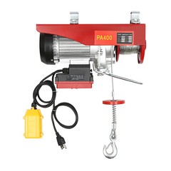 850W Electric Hoist 880 lbsCrane Winch Wired Remote Control Electric Lift