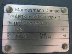 Mannesmann Demag AF12-M01-20.1 Overhead Crane Offset Gear Motor 3″ Hollow Shaft