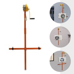 Air Conditioner Lifting Crane Bracket A/C Lifting Tool W/1200lbs Hand Winch