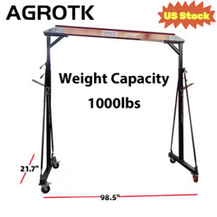 Agrotk 0.5 Ton Adjustable Steel Gantry Crane Portable Shop Lift Hoist