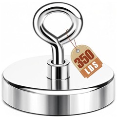 DIYMAG Magnet 2 Inches 350 Lbs Strong Magnets 50mm(2 inches), Single Hole