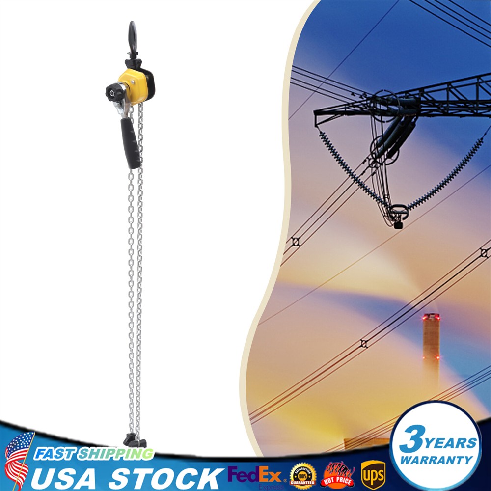 Small Lever Block Chain Hoist Ratchet Type Come Along Puller 5 FT Lift 0.25 Ton