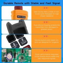 Wireless Lift Winch Trailer Electric Chain Hoist Crane Radio Remote Control I…