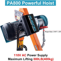 New 1100Lb Folding Dismountable Household Hoist Truck Crane, with Electric Hoist