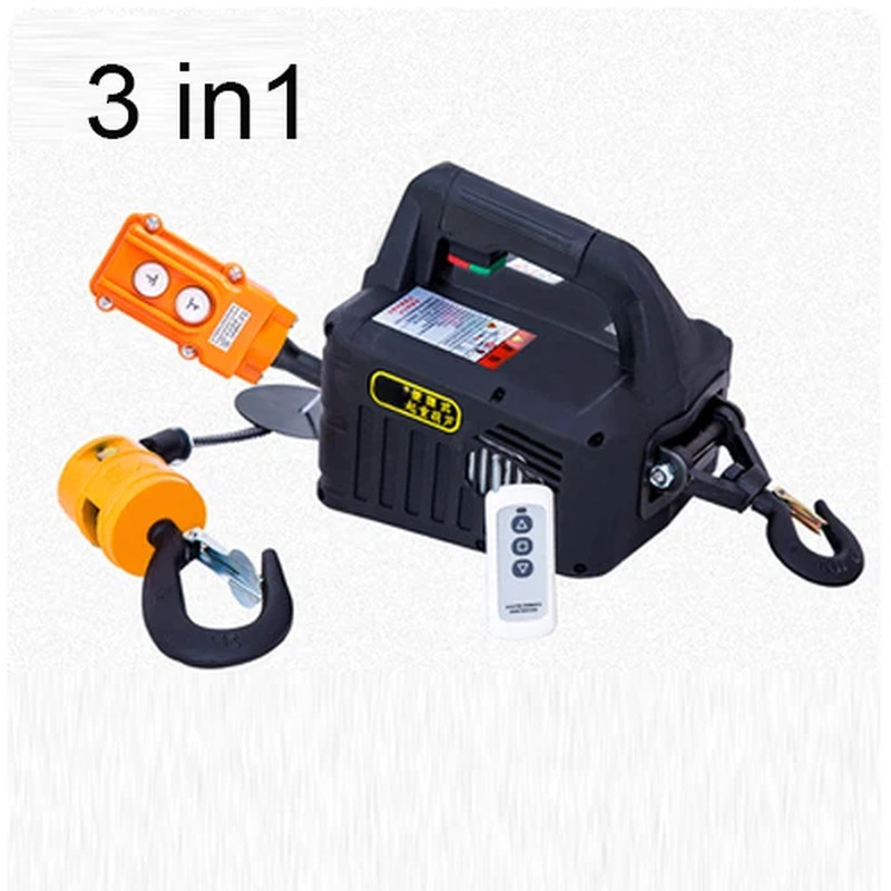 Electric Hoist Portable Power Electric Winch Crane 500KG Capacity Traction Block