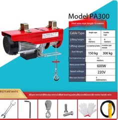 Wire Rope Electric Hoist Crane Compact Home Winch Crane Hoist Lift PA200/300