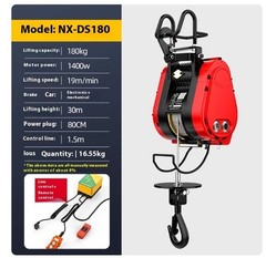 160 Kg 30 M Double-hole Electric Hoist 220 V Suspended Portable Home Crane