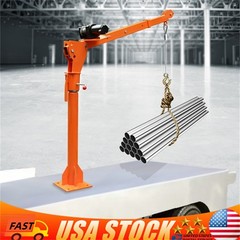 1100LB Truck-Mounted Crane Hoist w/ 12V Electric Winch Pickup Truck Jib Cranes