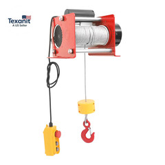 880Lbs Electric Hoist Winch, 110V 1KW Hoist Winch with 98Ft Steel Wire & Wired R