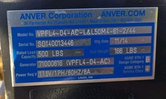 Anver Vacuum Plate Lifter 4 Pad 500 lbs 115v VPFL4-04-AC & L50M4-61-2/44
