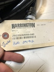 HARRINGTON ER2M/ NER2M 4 BUTTON 2 SPEED PENDANT 40FT CABLE WITH ESTOP & PLUG