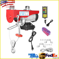 Electric Hoist w/Remote Control, 110V Lifting Height Electric Winch for Garage