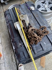 Vintage Tug It 1 1/2 Ton Ratchet Chain Hoist Winch Rigging Puller Lift Used