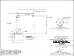 GORBEL ARTICULATING JIB CRANE – 1/2 TON CAPACITY, SPAN 16 FT, HUB 10 FT