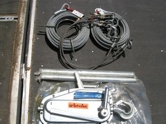 GRIPHOIST T-20 with 2 60′ by 1/2″ Cables 2 5/16″ by 4′ Cables. HOIST