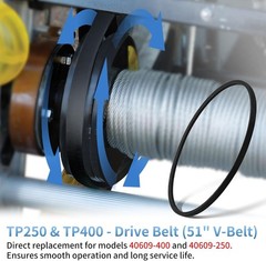 51-Inch V-Drive Replacement Belt for Reliable TP250 & TP400 Ladder Hoists