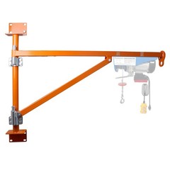 Heavy-Duty Wall Mount Jib Crane 660LBS Capacity, 180° Swing Arm, Electric Hoist