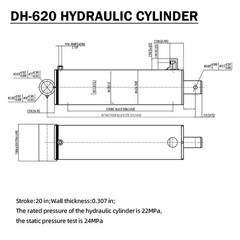 12 Ton Hydraulic Scissor Hoist – Fits 16-18′ Dump Body DH-620