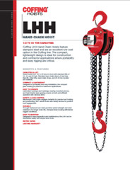 CMCO – COFFING LHH HAND CHAIN HOIST – 1/2 TON CAPACITY – 10 FT LIFT