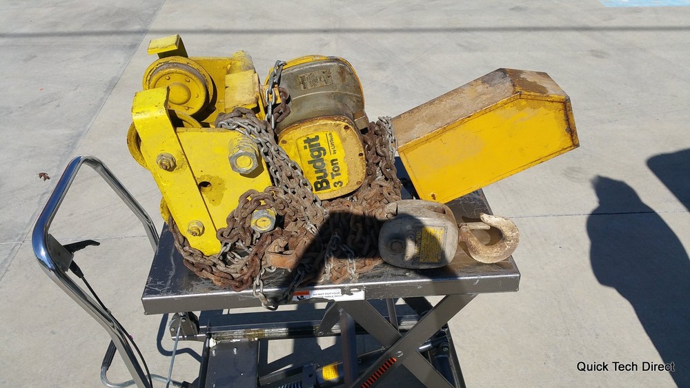 Lifttech Budgit Chain Hoist 3 Ton with Ibeam Trolley