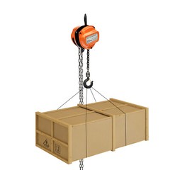 0.25T (551 lb) Manual Chain Hoist 3M Lift G80 Alloy Steel Hooks Orange