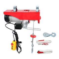1600W 110V 2200lbs 14ft Crane Winch Wired Remote Control Mini Electric Hoist