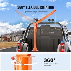 Truck Crane 1100lb Folding 360° Swivel Adjustable Boom
