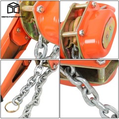 Wrench Block Steel Hoist Manual Lever Chain Hoist 6600lb Capacity 10ft G80 Chain