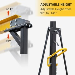 Adjustable 1 Ton Gantry Crane 2200Lbs Capacity, Portable Shop Lift Hoist