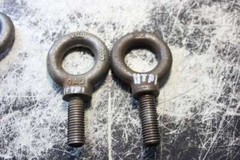 Lot of 13 Lifting Eye Ring Bolts 9/16” and 5/8”
