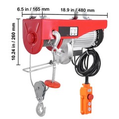 VEVOR Electric Hoist Crane Winch 2200 lbs 328 ft Wireless & 14 ft Wired Remote