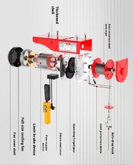 PA200 PA600 Mini Electric Hoist 110V/220V Small Wire Rope Electric Winch Crane